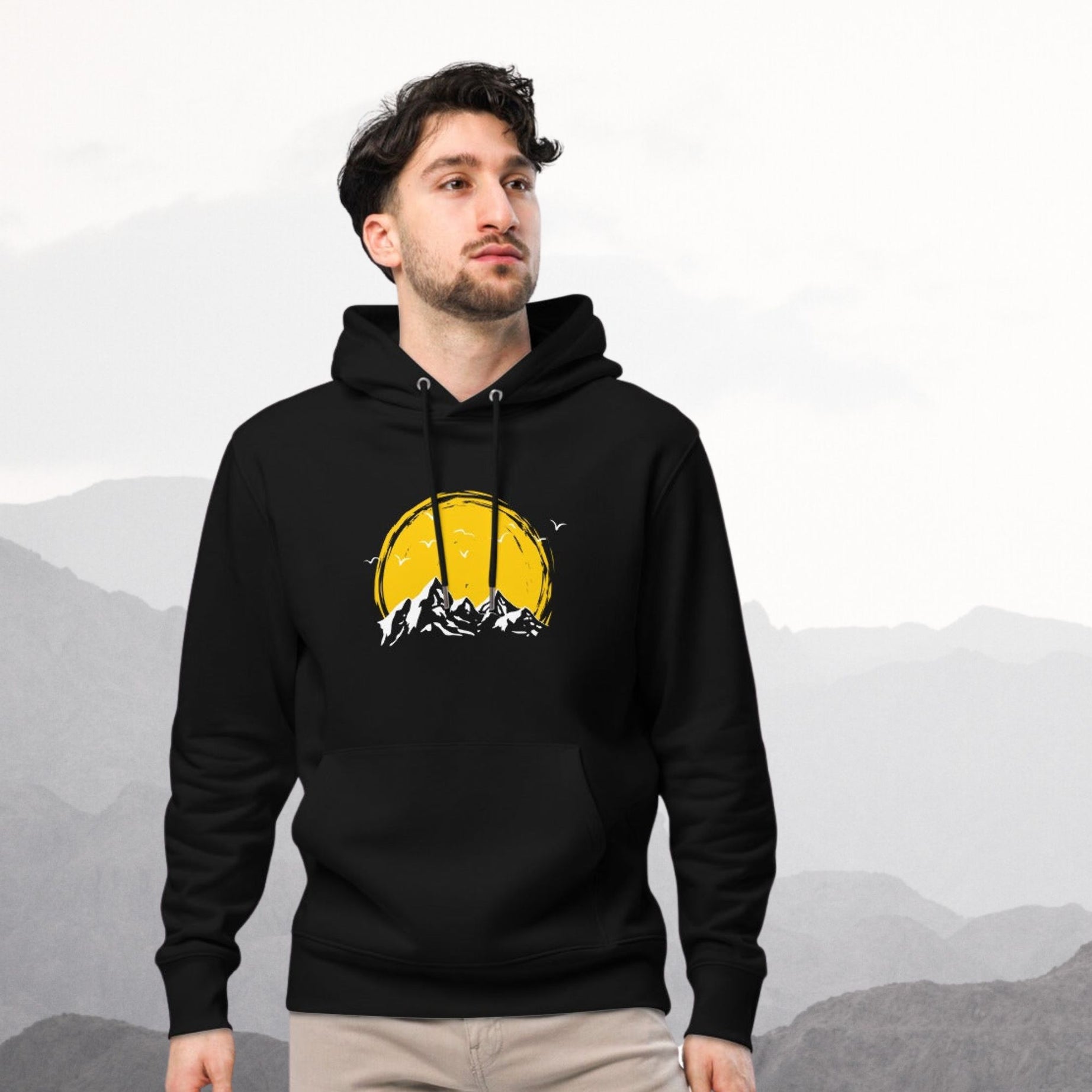 Herren-Bio-Hoodie "Mountain Love"