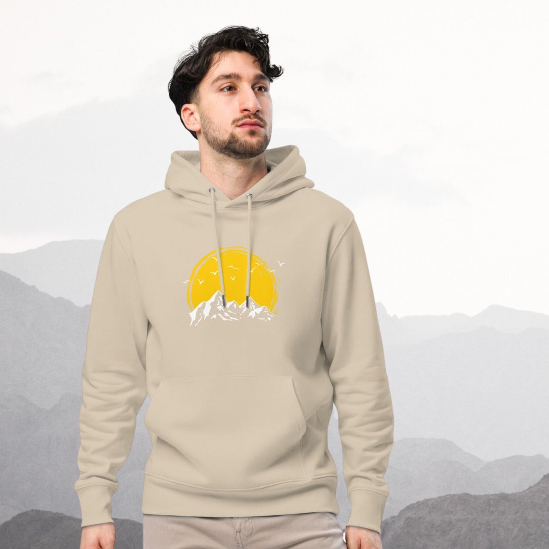 Herren-Bio-Hoodie "Mountain Love"
