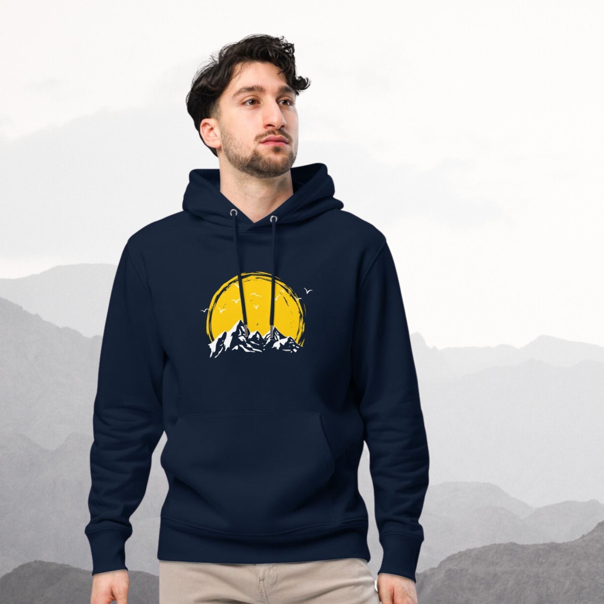 Herren-Bio-Hoodie "Mountain Love"
