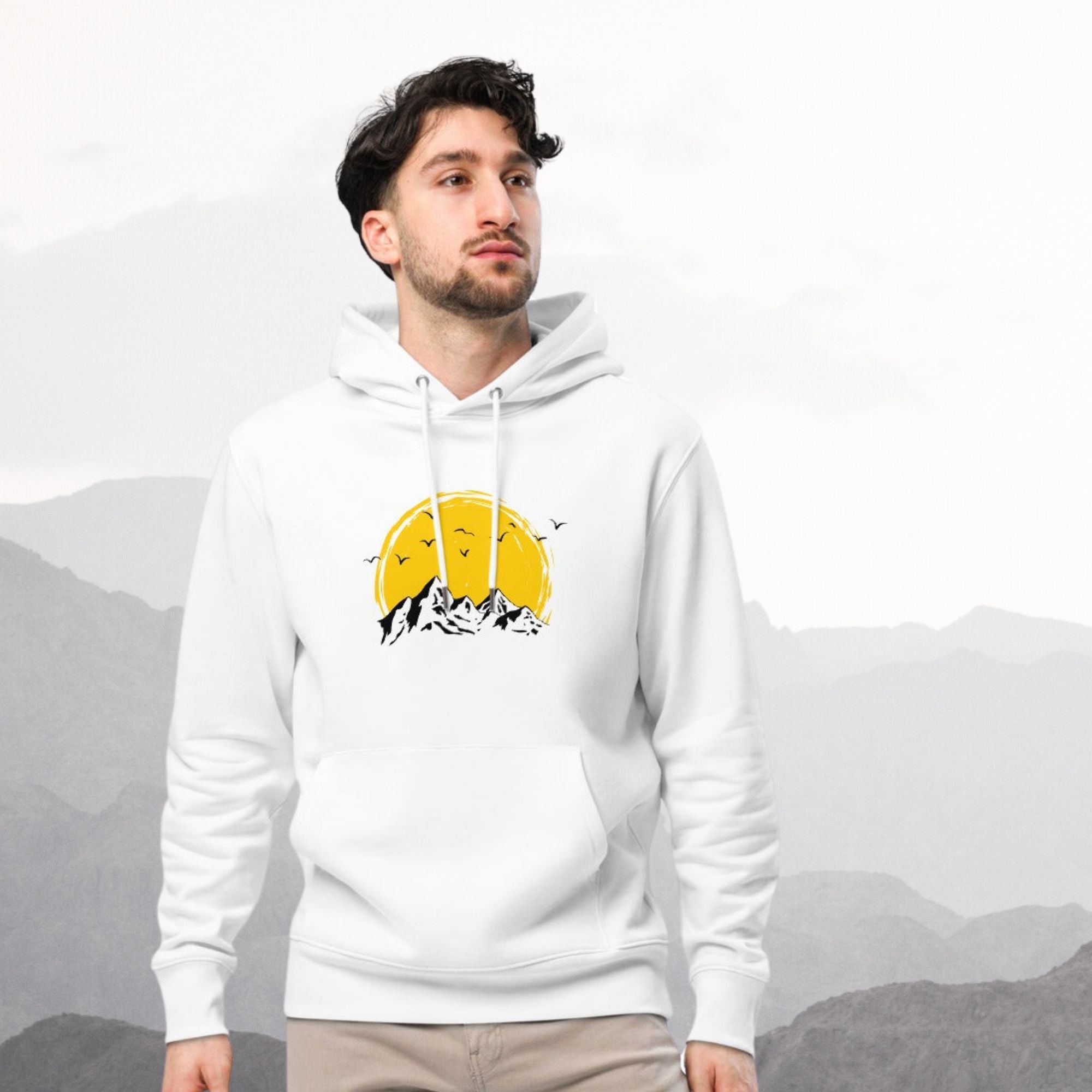Herren-Bio-Hoodie "Mountain Love"