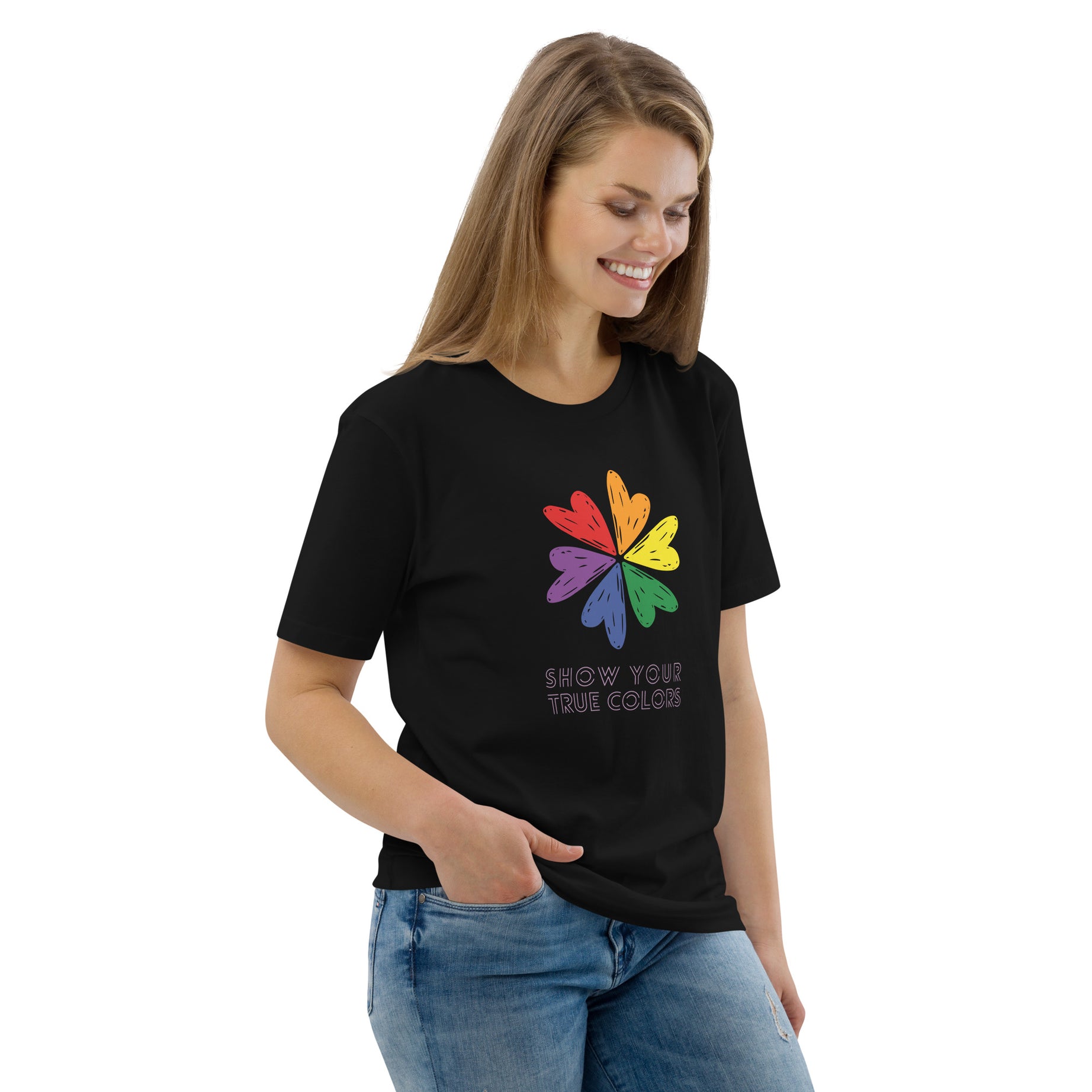 Unisex-Bio-T-Shirt "Show your true colors"