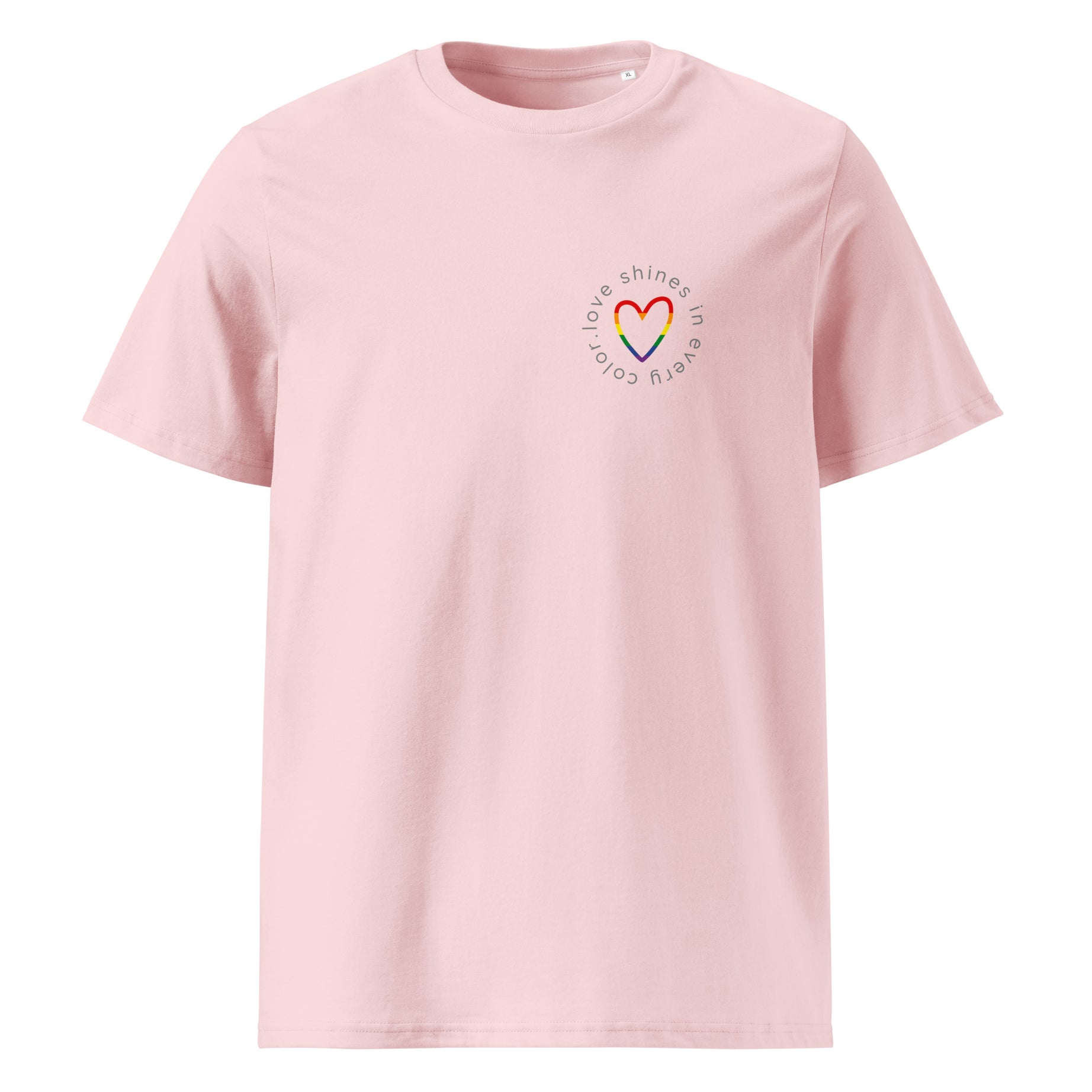 Unisex-Bio-T-Shirt "Love shines in every color"