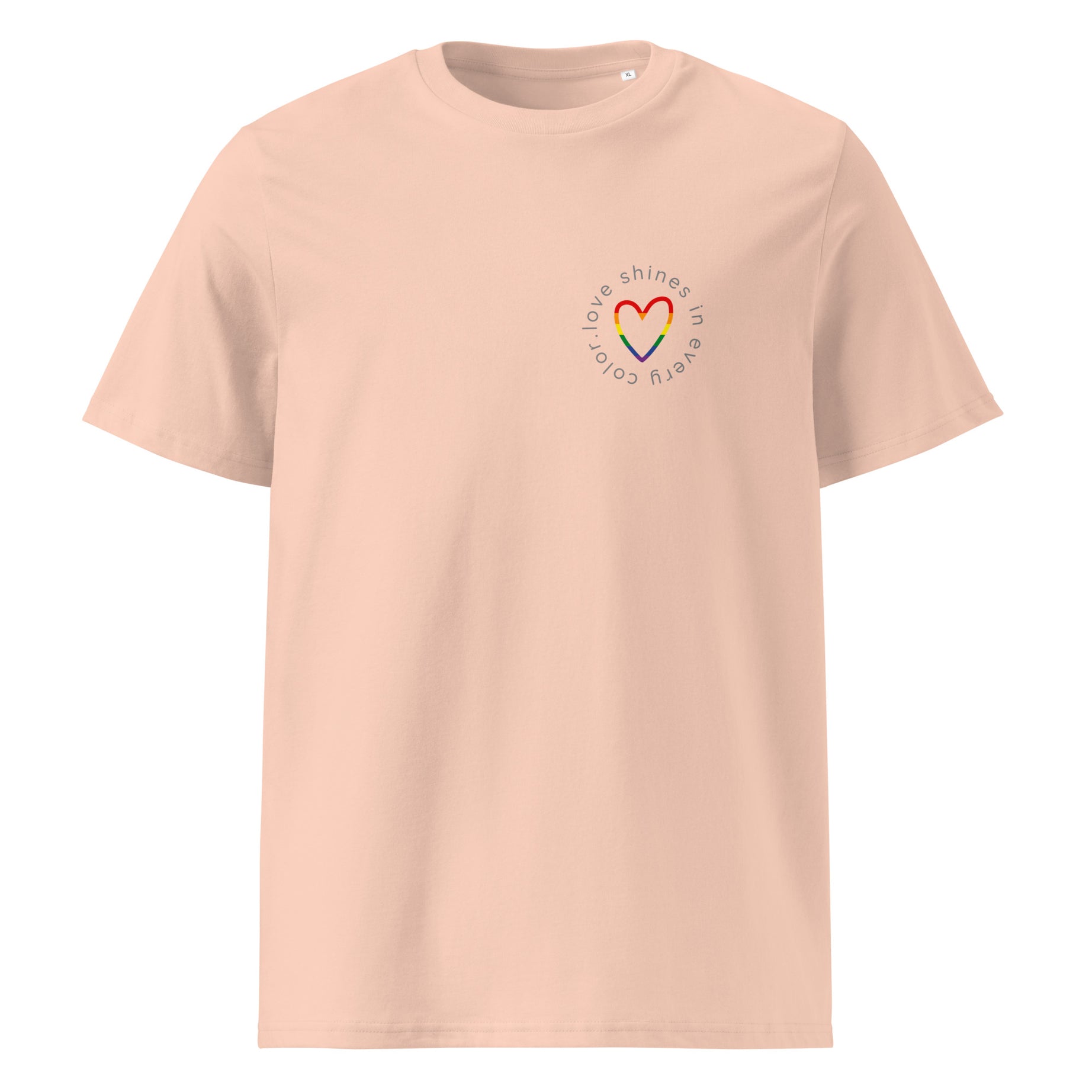 Unisex-Bio-T-Shirt "Love shines in every color"