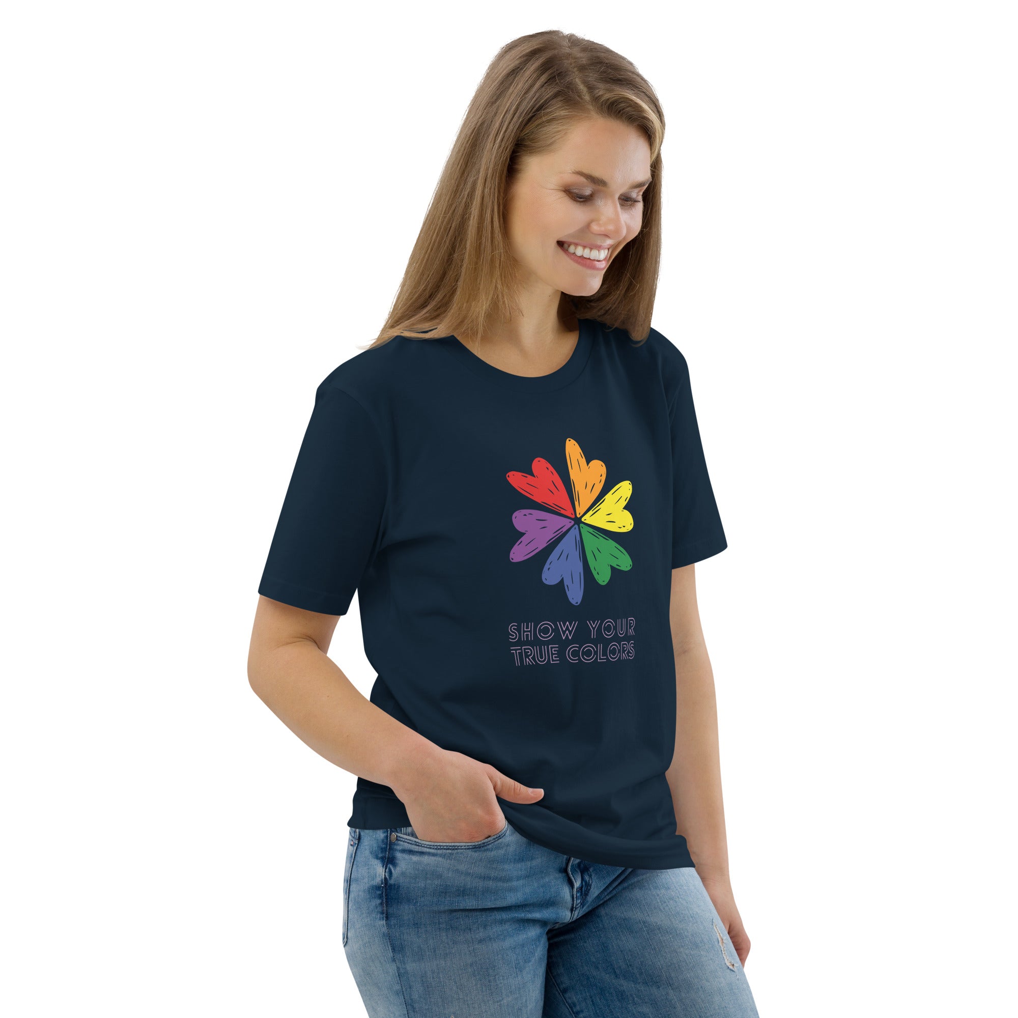 Unisex-Bio-T-Shirt "Show your true colors"