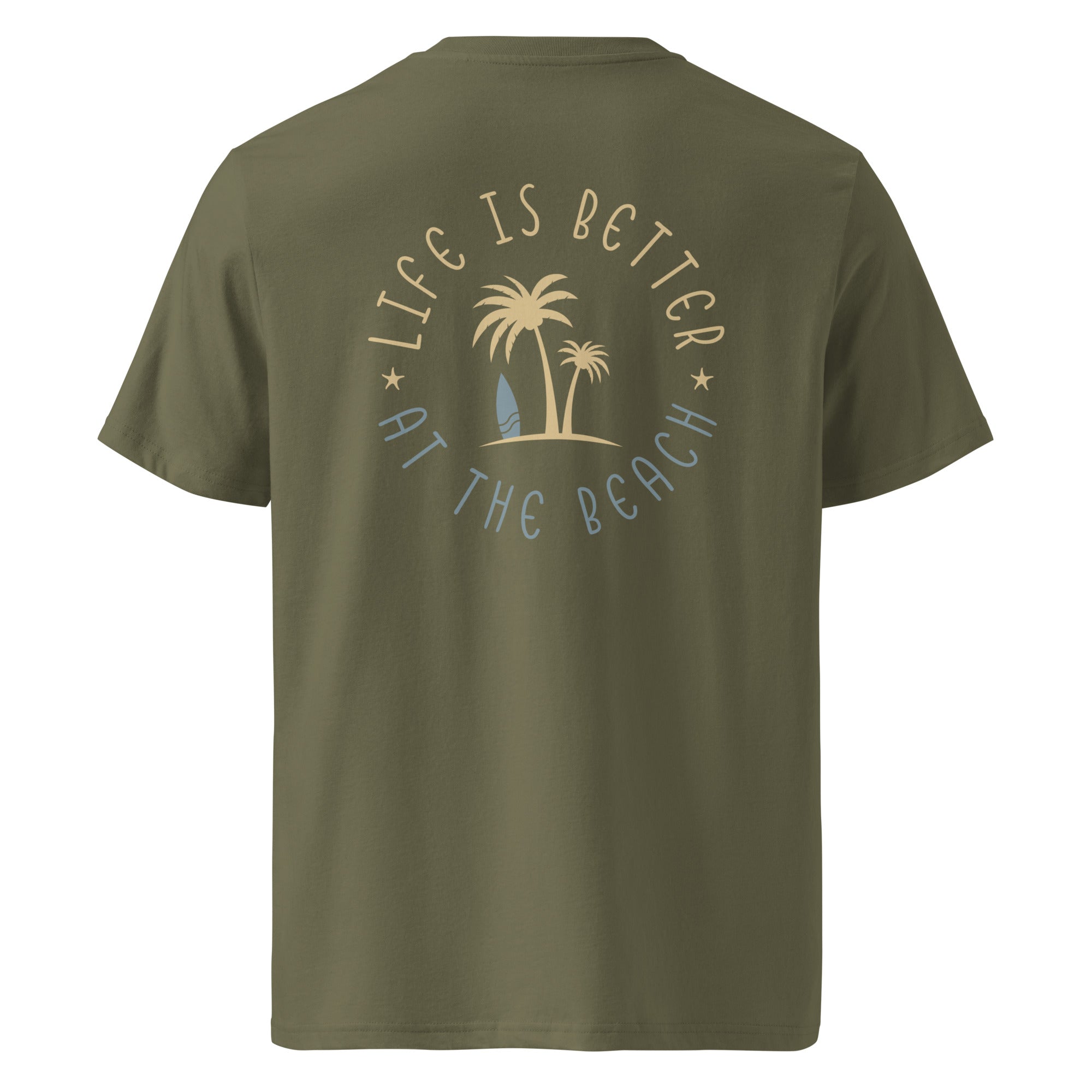 Unisex-Bio-T-Shirt "Life is better at the beach"
